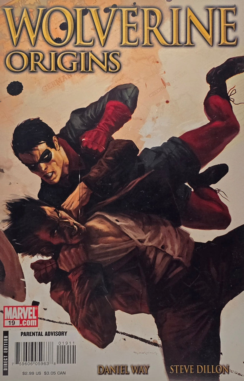 Wolverine Origins #19 (Marvel Comics) — Daniel Way & Steve Dillon — Wolverine vs. Bucky — Direct Edition