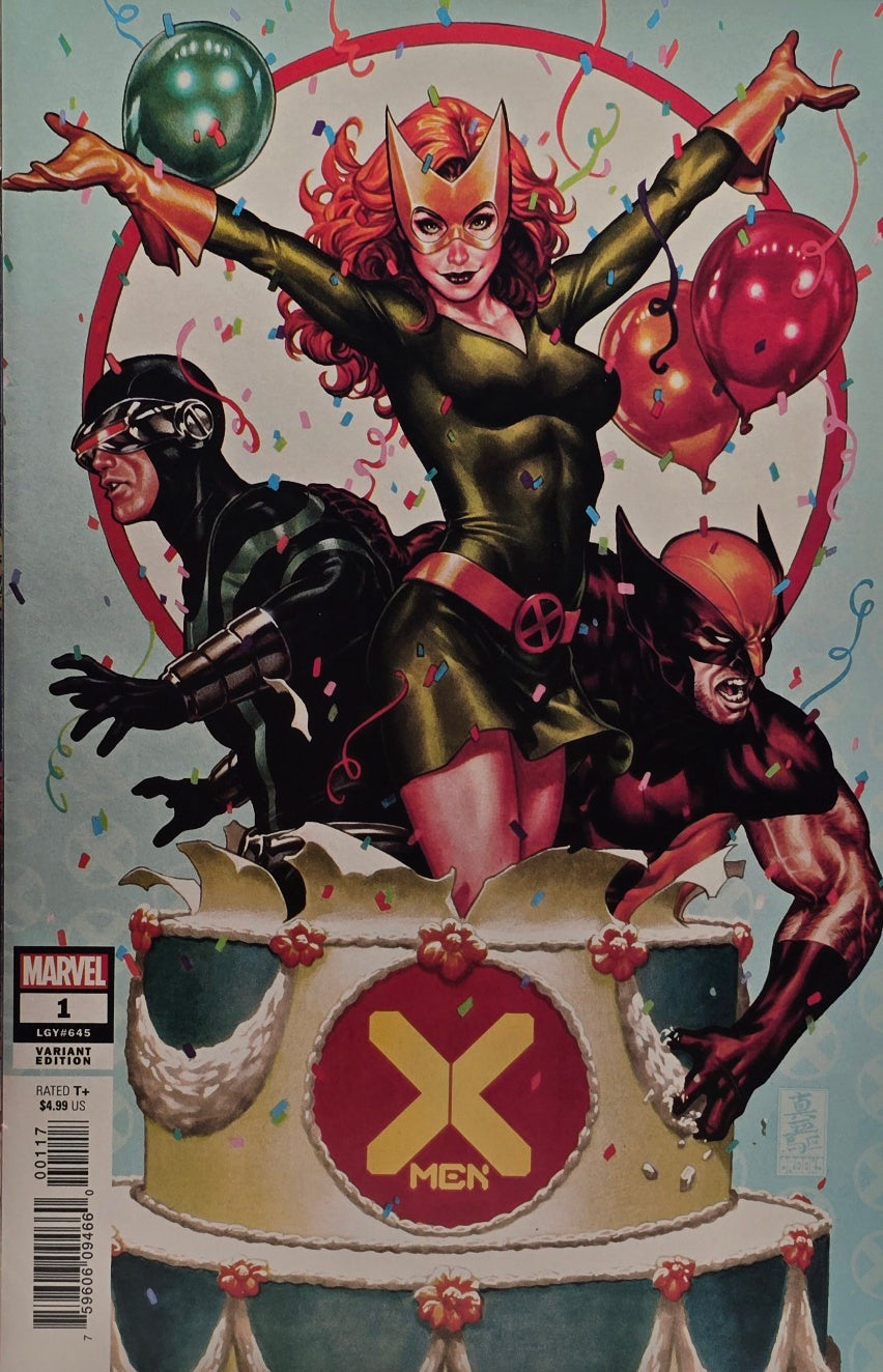 X-Men #1 (Marvel) — LGY #645 — Variant Edition — Birthday Cake Cover — Jean Grey / Cyclops / Wolverine