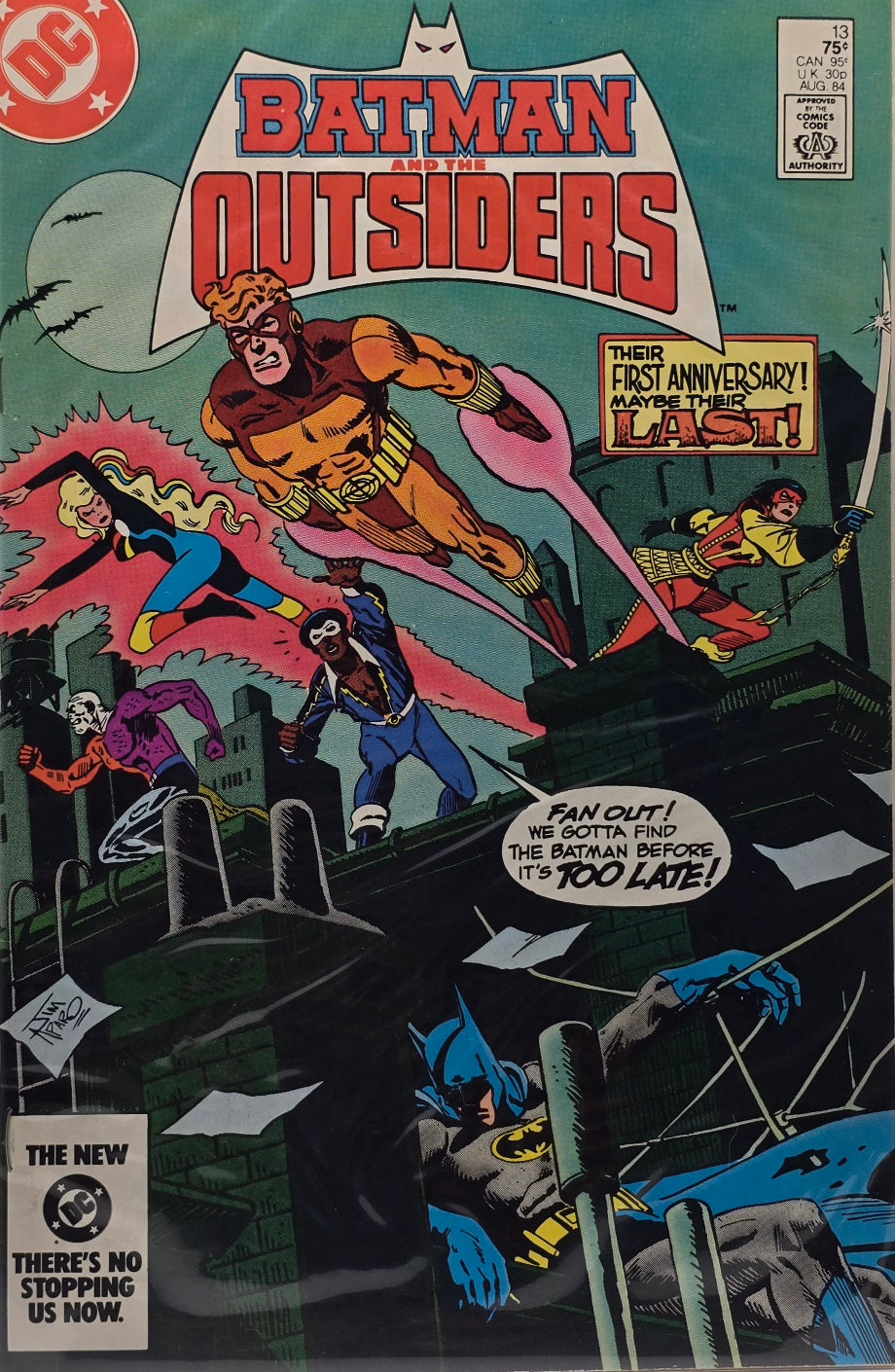 Batman and the Outsiders #13 — Their First Anniversary! Maybe Their Last! (August 1984)