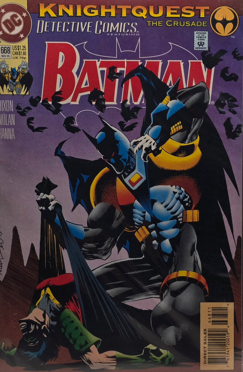 Detective Comics featuring Batman #668 — Knightquest: The Crusade (DC Comics, November 1993) — Dixon, Nolan & Hanna — Direct Sales