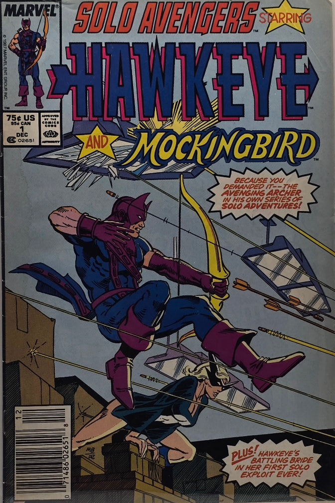 Solo Avengers #1 Starring Hawkeye and Mockingbird (Marvel, 1987)