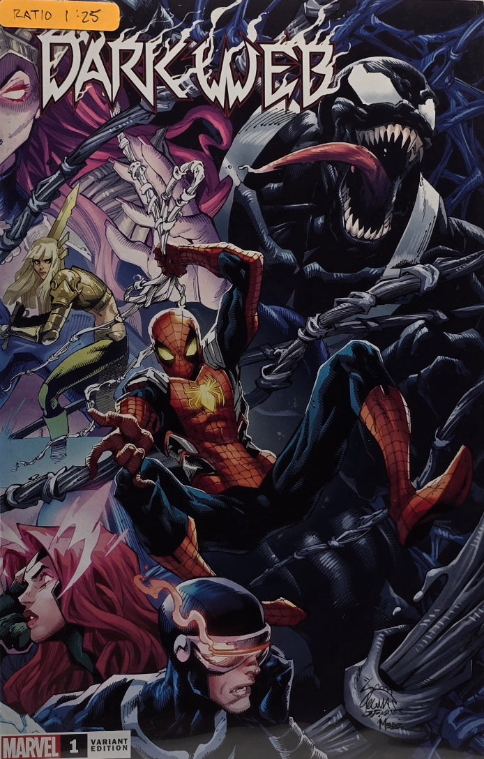 Dark Web #1 (Marvel Comics) — Ratio 1:25 Variant Edition — Spider-Man, Venom, Scarlet Witch, Cyclops & Magik