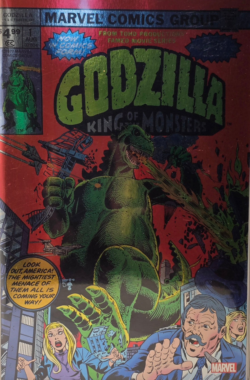 Godzilla: King of Monsters #1 — Facsimile Edition (Marvel Comics Group / Toho Productions, 1977 / $4.99 Reprint)