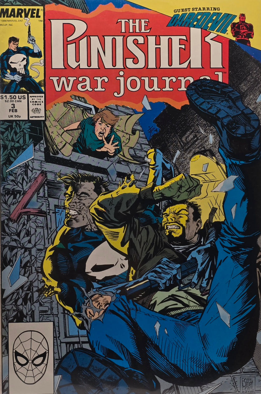 The Punisher War Journal #3 — Guest-Starring Daredevil — Direct Edition (Marvel, February 1989)