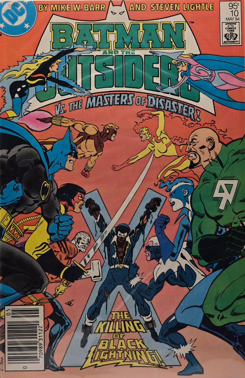 Batman and the Outsiders #10 — vs. The Masters of Disaster! The Killing of Black Lightning! (May 1984)