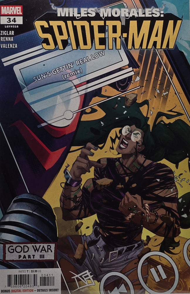 Miles Morales: Spider-Man #34 (LGY#316) — "God War Part III" (Marvel, 2024) — Ziglar, Renna & Valenza