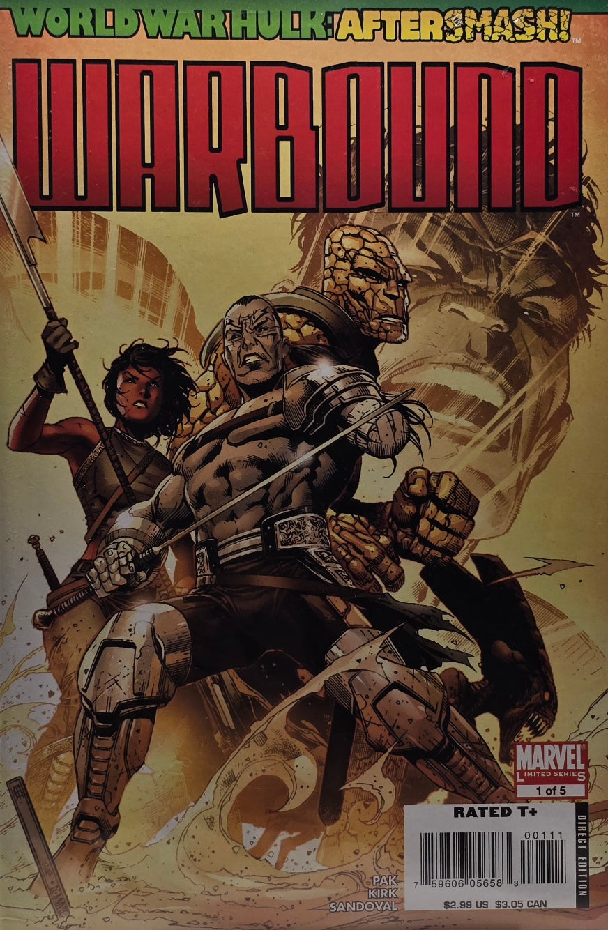 Warbound #1 of 5 — World War Hulk: Aftersmash! (Marvel) — Pak, Kirk & Sandoval — Limited Series — Direct Edition