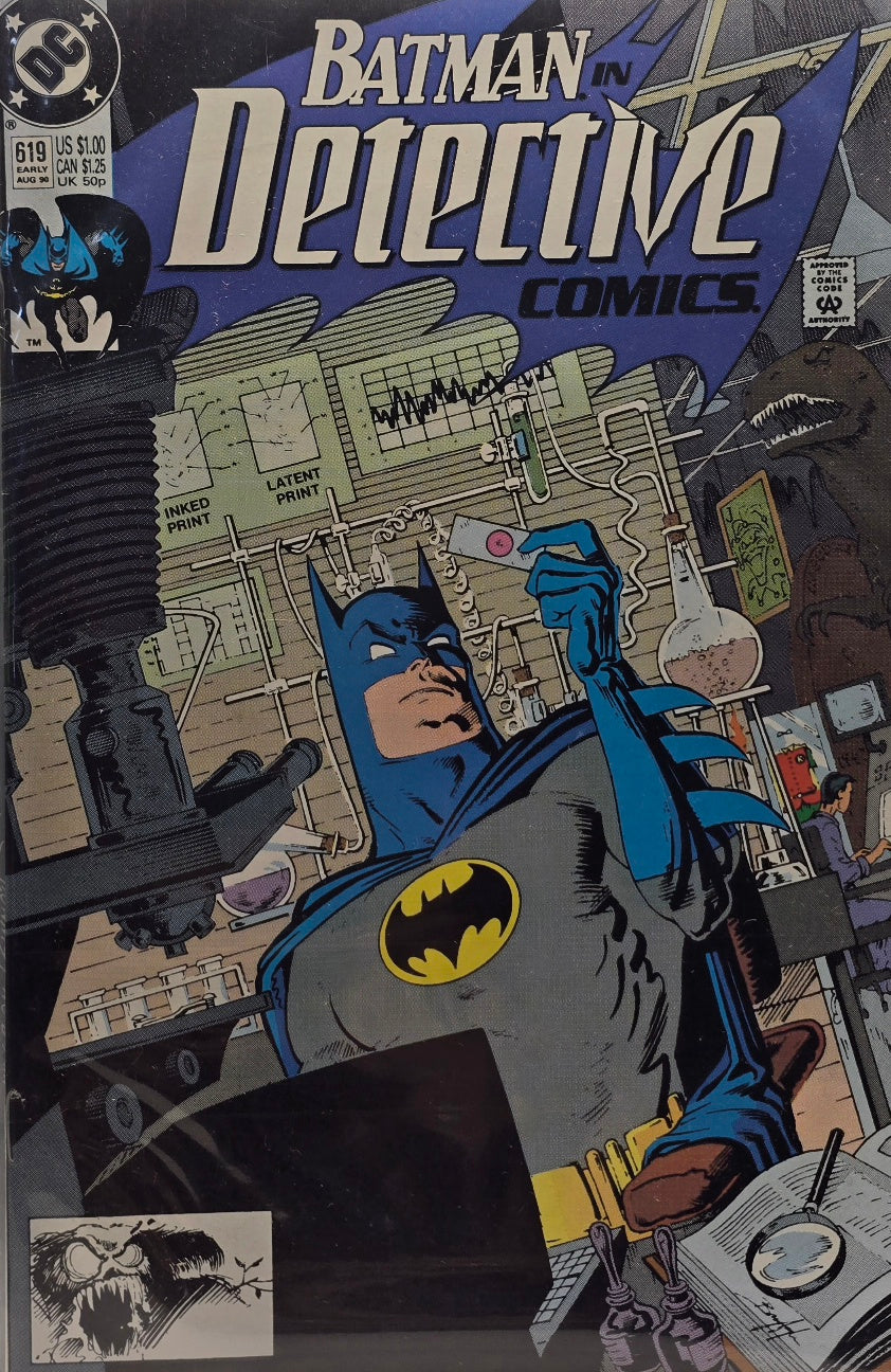 Detective Comics #619 — Batman Detective Lab Cover — Direct Edition (DC, August 1990)