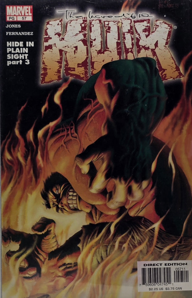 The Incredible Hulk #57 (Marvel Comics) — Hide in Plain Sight Part 3 — Jones & Fernandez