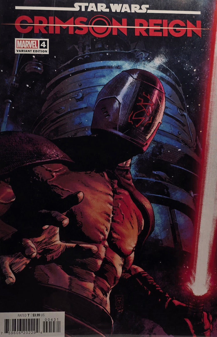 Star Wars: Crimson Reign #4 — Variant Edition (Armoured Warrior / Lightsaber Helmet Cover — Marvel)