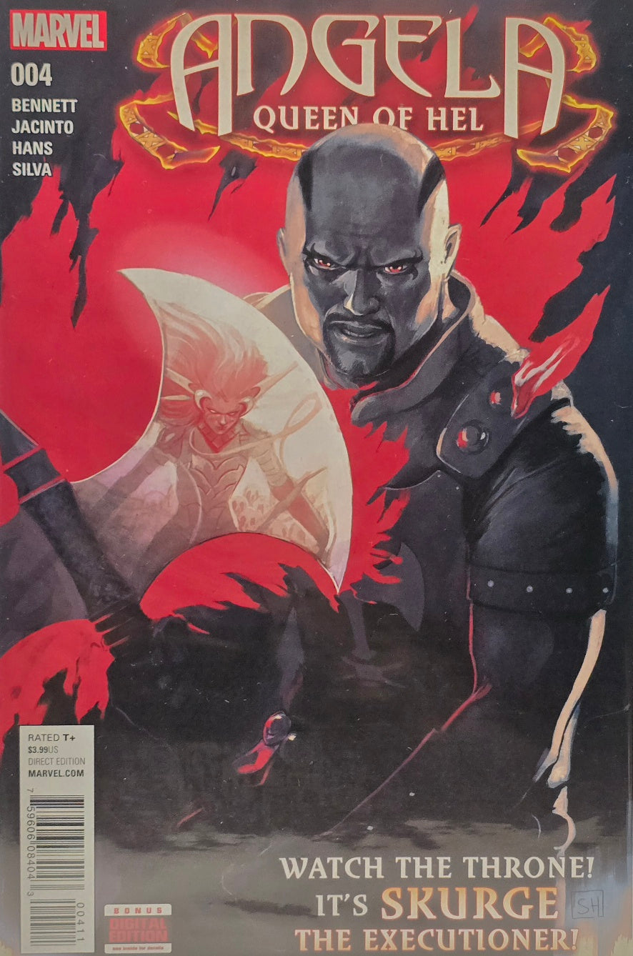 Angela: Queen of Hel #4 (Marvel Comics) — Bennett, Jacinto, Hans & Silva — "Watch the Throne! It's Skurge the Executioner!"