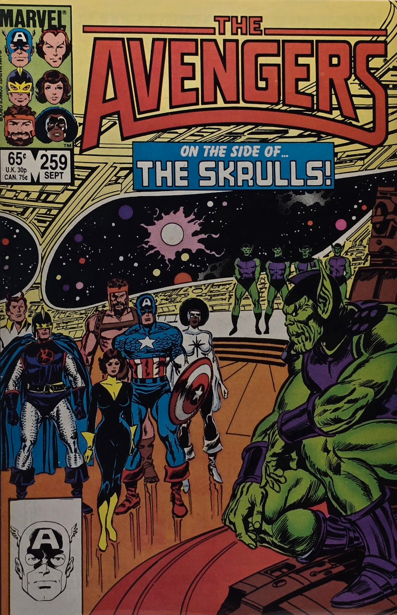 The Avengers #259 — "On the Side of... The Skrulls!" (Marvel Comics) — September 1985 — Newsstand