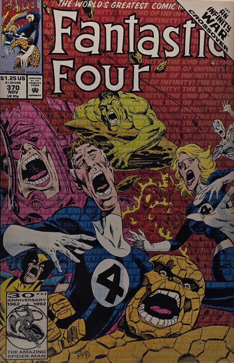 Fantastic Four #370 — Infinity War Crossover: The End of Infinity! (Ryan / Bulanadi — Marvel, Nov 1992)