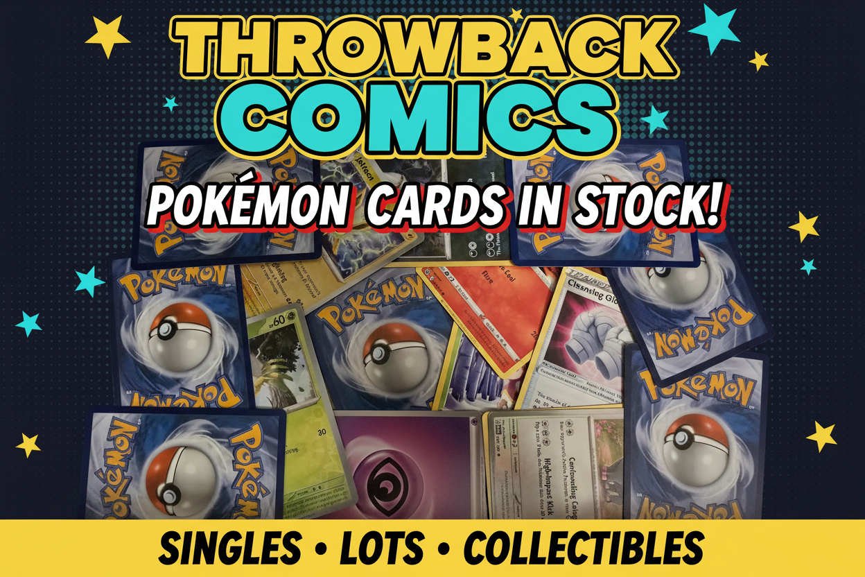 Throwback Comics Pokémon Cards Banner Brightened