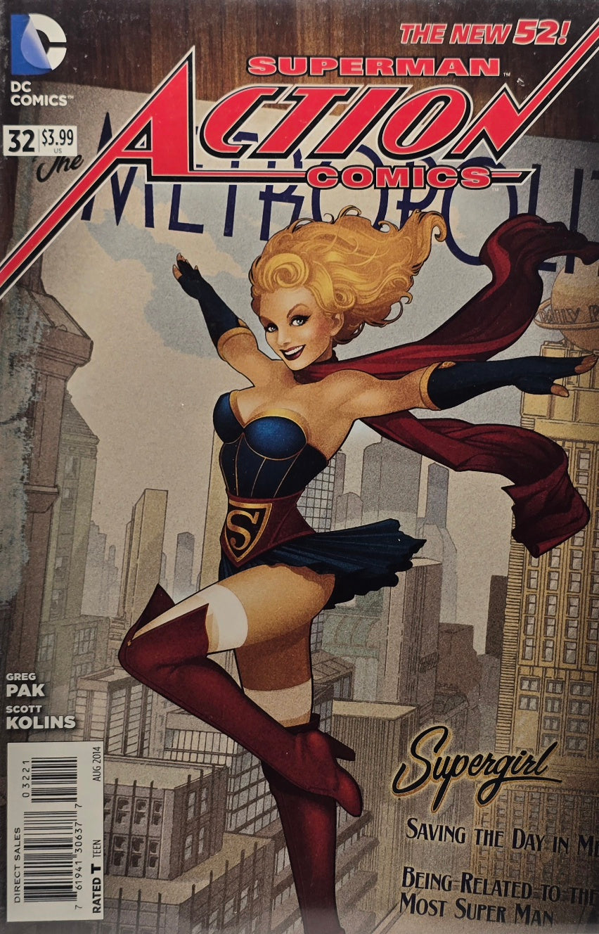 Action Comics #32 (Bombshells Variant Cover — Supergirl)