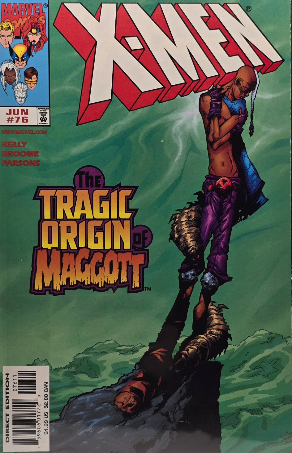 X-Men #76 — The Tragic Origin of Maggott (June 1998)