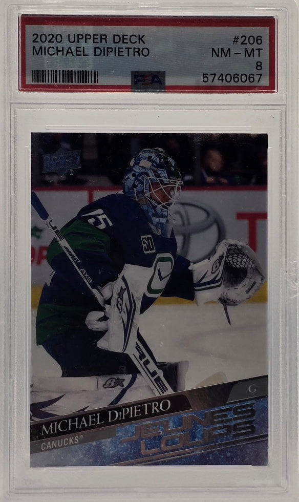 Michael DiPietro - 2020 Upper Deck Young Guns #206 | PSA 8 NM-MT