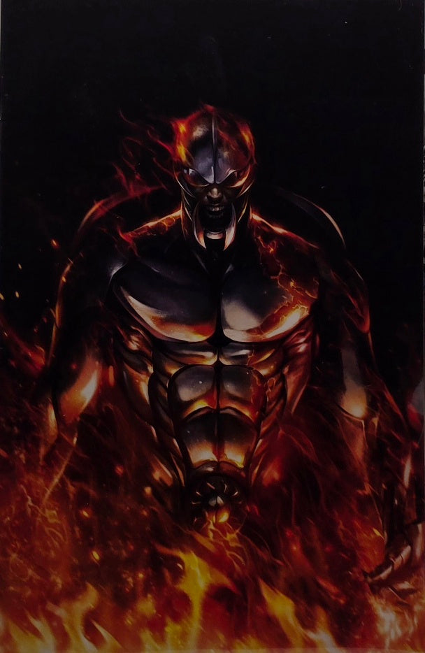 The Death-Defying Devil #1 — Virgin Cover (Flames — Gail Simone / Walter Geovani — Dynamite)